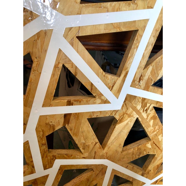 Brown Peter Wegner, Alkyd Enamel Oil Painting Half A Thought Cut Panel Wall Hanging Modern Sculpture, 2010 For Sale - Image 8 of 8