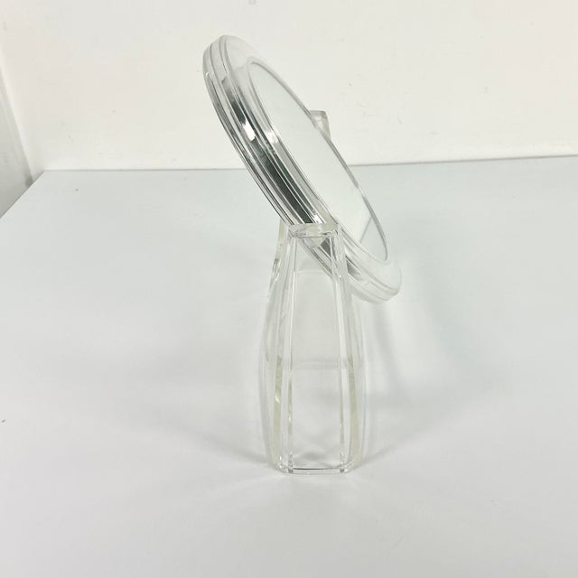 1970s Vintage Lucite Tabletop Flip Makeup Mirror, Charles Hollis Jones Attributed For Sale - Image 12 of 18