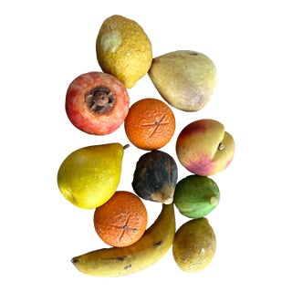 Mid-Century Italian Alabaster Stone Fruit - 11-Piece Curated Collection For Sale