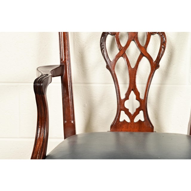 Councill Craftsmen Georgian Carved Mahogany Dining Chairs, Set of Eight For Sale - Image 9 of 14