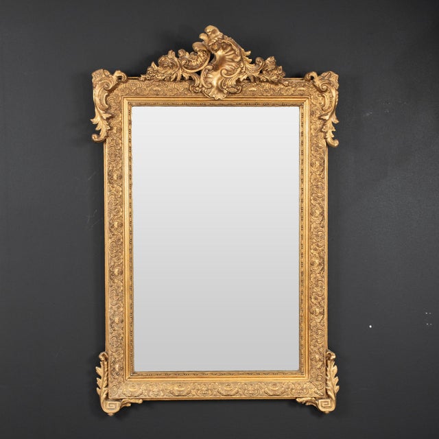 Louis XV Style Giltwood Mirror For Sale - Image 4 of 6