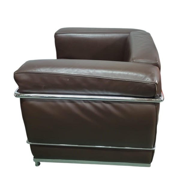 LC2 Leather Chairs by Le Corbusier, 1965, Set of 2 For Sale - Image 6 of 18