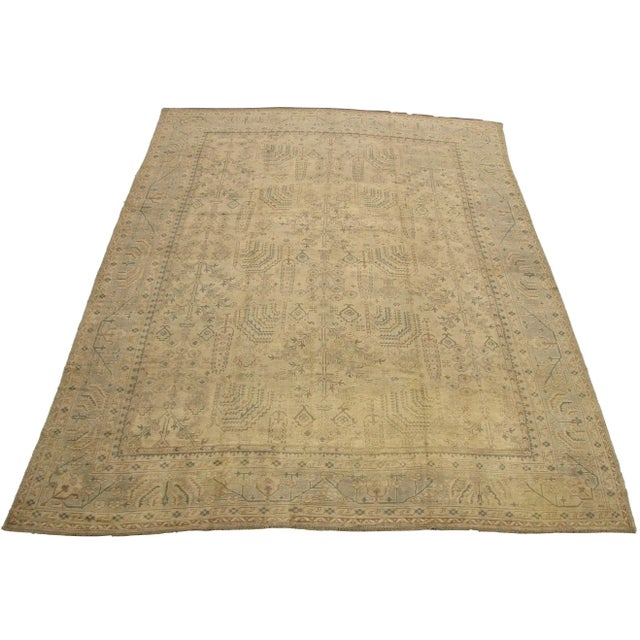 19th Century Antique Oushak Rug 15.4x11.5 For Sale - Image 5 of 5