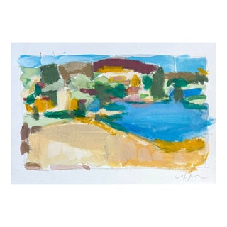 Mountain View Ii, Acrylic on Paper, 9 X 6.5 Inches For Sale