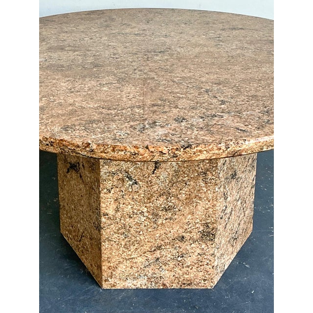 Vintage Granite Pedestal Dining Table For Sale In West Palm - Image 6 of 18