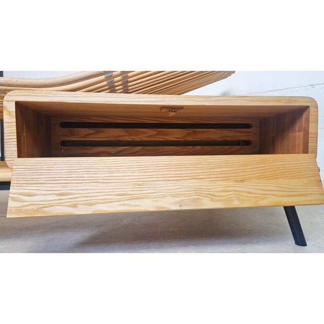 Vintage Danish Ash Chez Daybed by Birge Scheider, 1970s For Sale - Image 4 of 14
