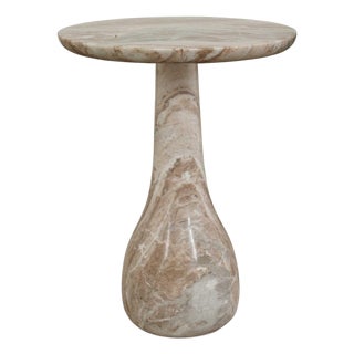 Shura Indoor-Outdoor Marble Accent Table For Sale