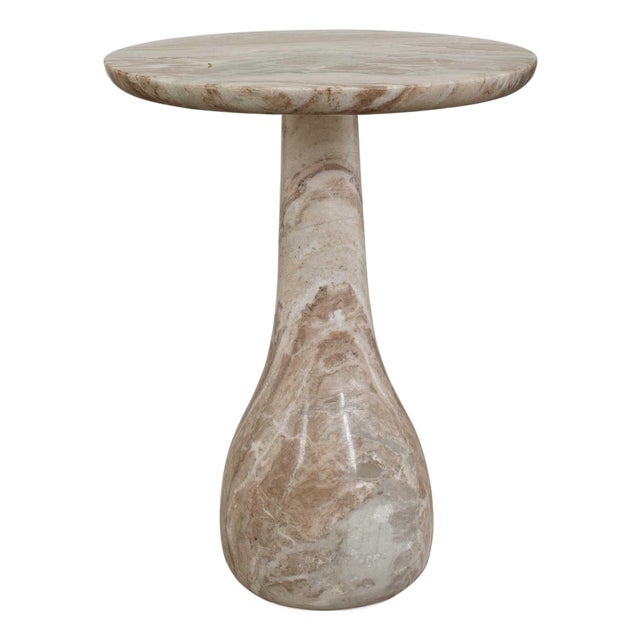 Shura Indoor-Outdoor Marble Accent Table For Sale