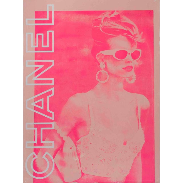 Figurative Claudia Schiffer Painting by Dane Shue For Sale - Image 3 of 3