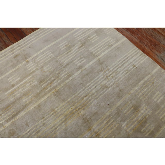 Oversize Wool Silk Modern Tibetan Rug - 9'9" x 14'10" For Sale In New York - Image 6 of 13