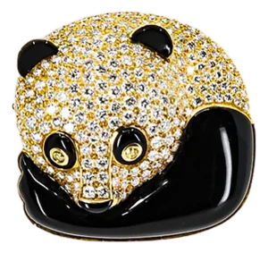 Late 20th Century H. Stern Panda Brooch