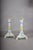 White Hand-Painted Ceramic Candlesticks with Heraldic Floral Decoration, 1910s, Set of 2 For Sale - Image 8 of 12