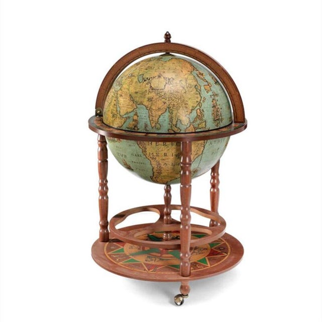 Calypso Lagoon Globe Bar by Zoffoli Mappamondi For Sale - Image 9 of 9