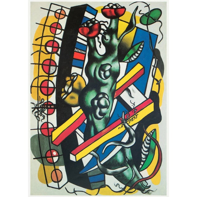 An excellent full-color print after the painting "Tree in the Ladder" by Fernand Leger. Published by New French Editions...
