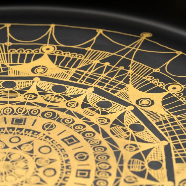 1970s Black and Gilt Porcelain Bowl by Hans Theo Baumann for Rosenthal Studio-Line, 1970s For Sale - Image 5 of 9