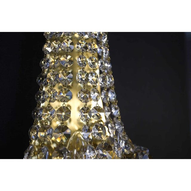Goldenrod Crystal and Brass Wall Lamps, Set of 2 For Sale - Image 8 of 8