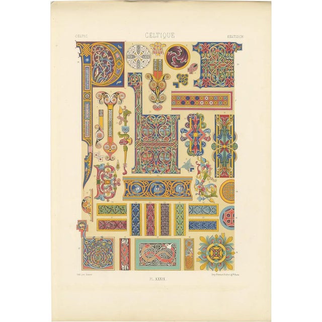 Celtic Illuminated Ornament Decorative Motifs from Early Manuscripts, 1869 For Sale