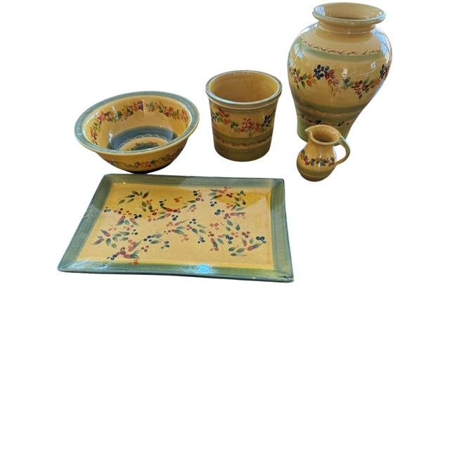 French Provincial 1980s Collection of Terre French Pottery For Sale - Image 3 of 4