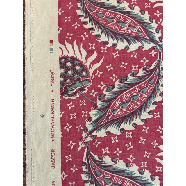 Jasper Fabric X Michael Smith Remy in Red 2 Yards Hemp For Sale In Raleigh - Image 6 of 6