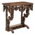 19th Century Rustic Black Forest Highly Carved Wooden Server Console Table For Sale