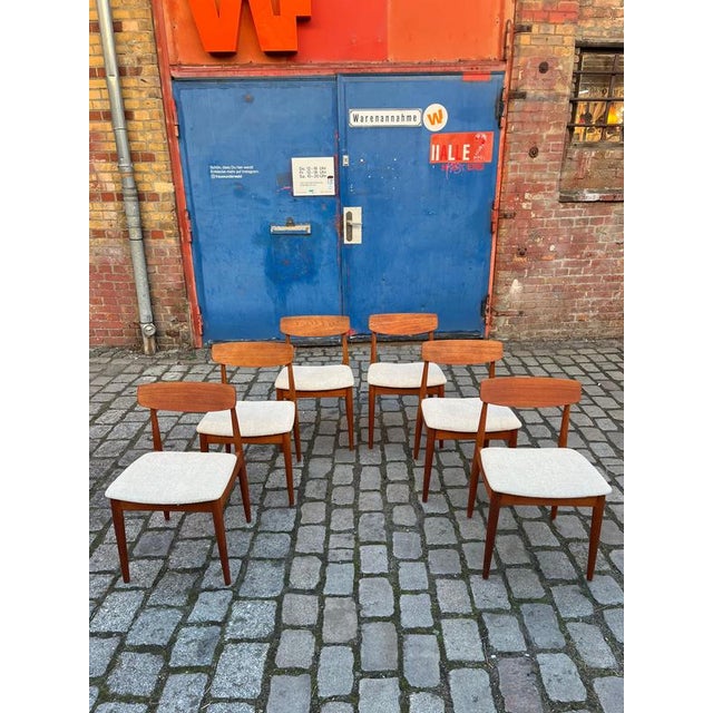 Upholstered Chairs in Beige Teak from Casala, Set of 6 For Sale - Image 11 of 11