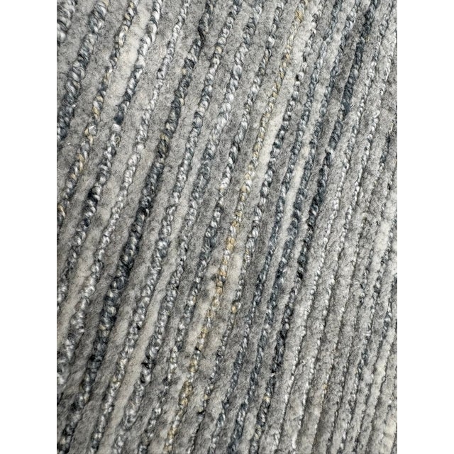 2020s Rh Performance Rug – 9' × 12' Marled Ocean (Attributed) | Hand-Loomed Performance Construction | Textural Contemporary Design For Sale - Image 5 of 18