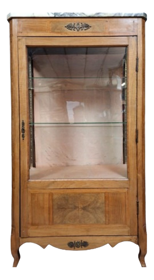 Louis XV Transition Style Marquetry Display Cabinet