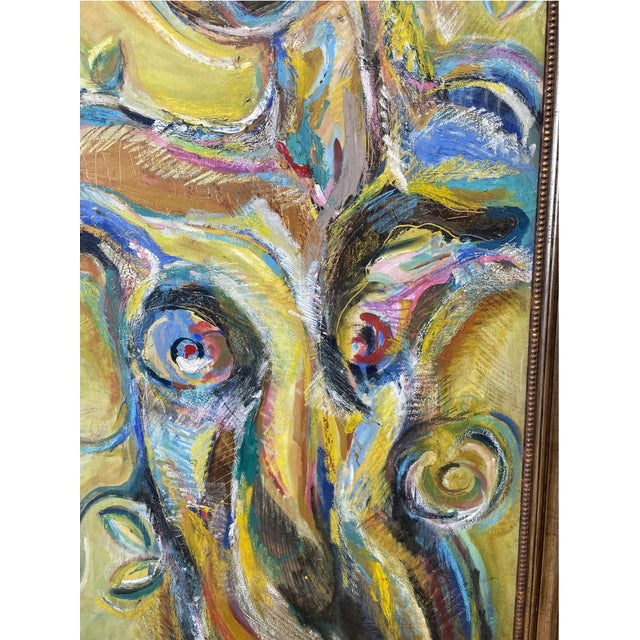 Large Abstract Expressionist Figure Oil Painting by Mishelle Ramos De Los Santos For Sale - Image 4 of 6