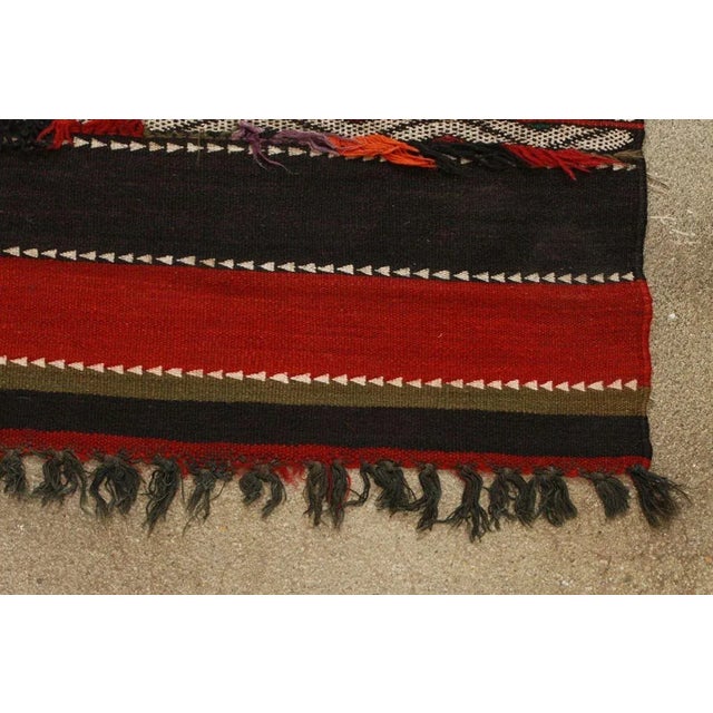 1950s Vintage Moroccan Authentic Tribal Kilim Rug North Africa For Sale - Image 9 of 10