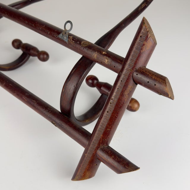 Antique Wooden Coat Rack, Italy, 1930s For Sale - Image 18 of 18