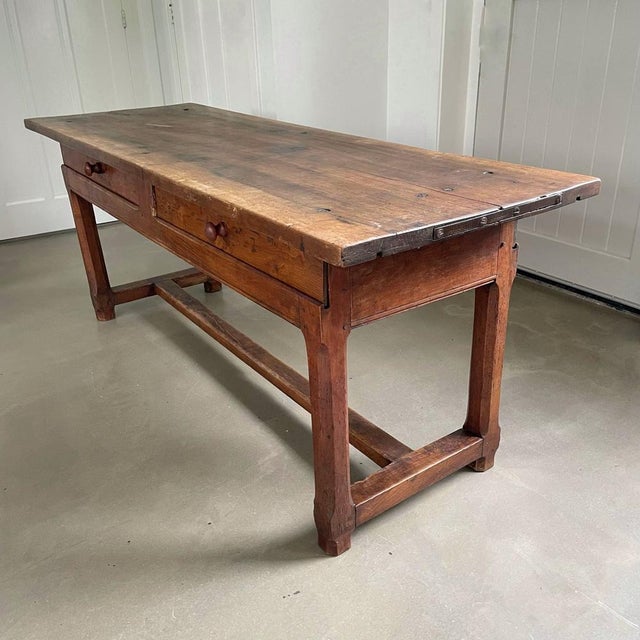 Antique Wooden Farmhouse Table, 1800s For Sale - Image 3 of 9