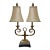 Vintage Art Deco Hollywood Regency Twin Toleware Table Lamp For Sale