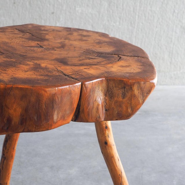 Vintage French Elm Wood Trunk Side Table, 1960s For Sale - Image 6 of 18