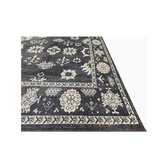 Black 10x14 Turkish Oushak Area Rug - 111115 For Sale - Image 8 of 13