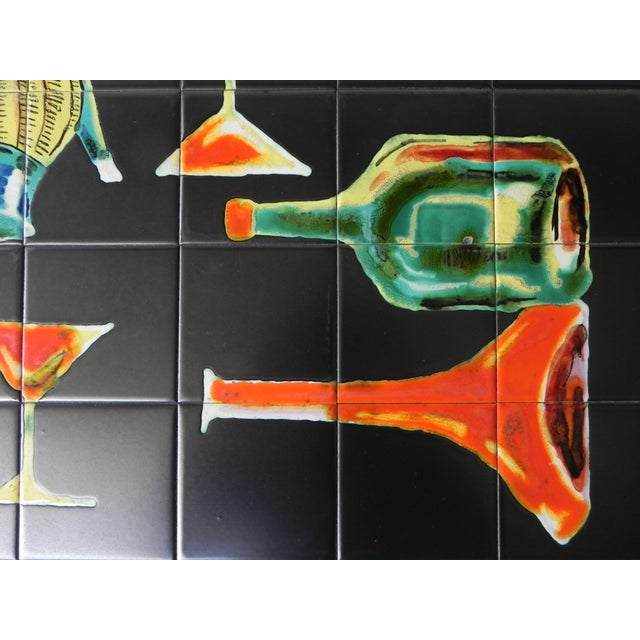Mid-Century Modern Vintage Tile Table with 40 Tiles and Decoration, 1960s For Sale - Image 3 of 18