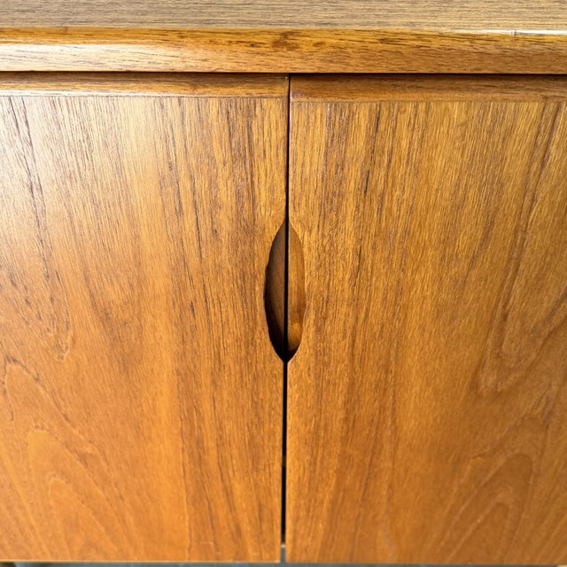 Mid-Century Modern Vintage Danish Modern Teak Apartment-Sized Sideboard Credenza, Circa 1960's Mid Century For Sale - Image 3 of 6