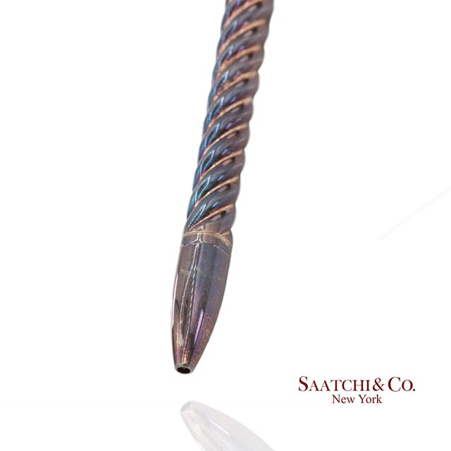 Contemporary David Yurman Vintage Sterling Silver With Black Onyx Cable Pen For Sale - Image 3 of 10