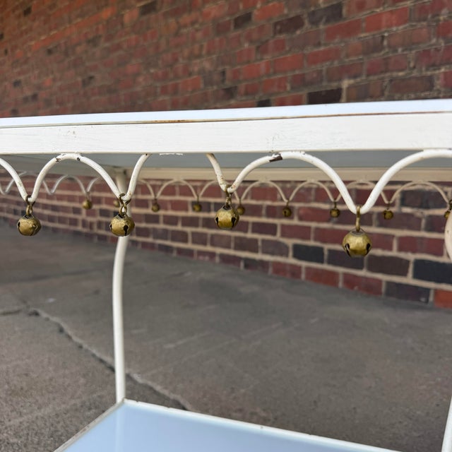 White Rare Salterini Patio Side Table Vitro Lite White Glass For Sale - Image 8 of 12