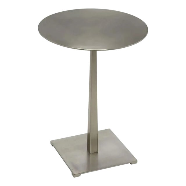 NOIR Stiletto Side Table, Metal with Antique Silver For Sale
