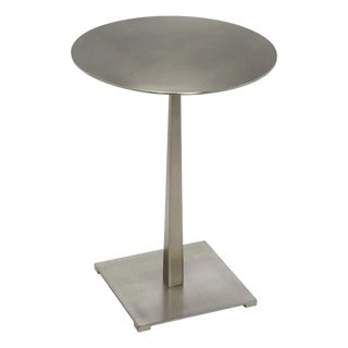 Stiletto Side Table, Metal with Antique Silver For Sale