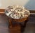 Vintage Carved Wood Footstool With Floral Tapestry Upholstery For Sale - Image 11 of 12