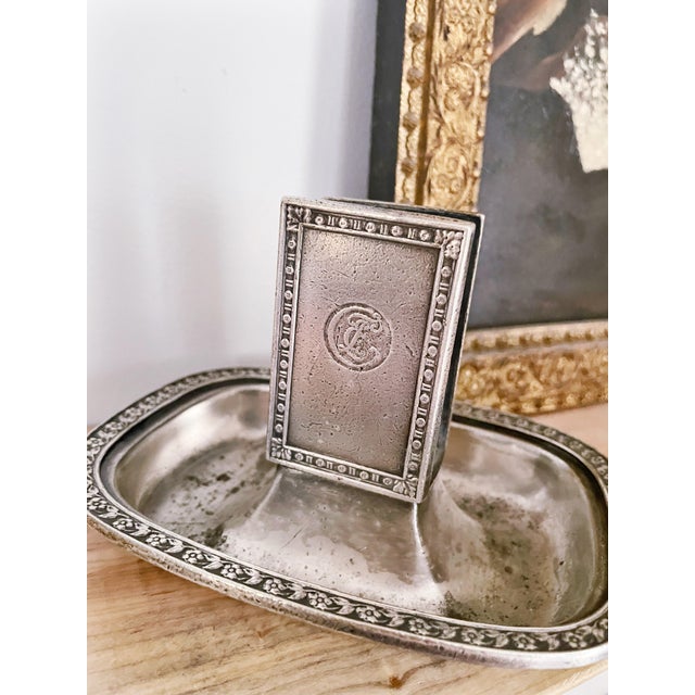 1920s 1926 Silver Plated Match Holder From the Breakers Hotel in Palm Beach Fl For Sale - Image 5 of 6