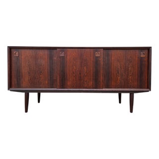1970s Danish Modern Rosewood Sideboard Console Credenza Buffet Console Mid Century For Sale