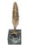1970s Vintage Molten Bronze and Green Variegated Marble Abstract Sculpture Signed by Gerber 1973 For Sale - Image 5 of 9