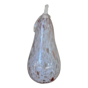 Large 14" Italian Hand-Blown Murano Style Art Glass Eggplant Sculpture