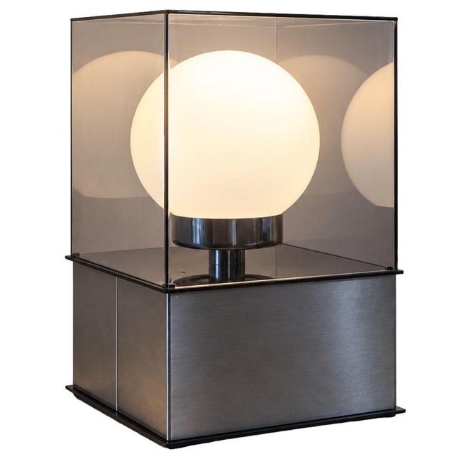 Space Age Lamp in Acrylic Glass, Metal and Opaline Glass, 1970s For Sale - Image 9 of 9