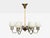 Mid-Century Modern 1960s Danish Modern, Chandelier, Brass, String, Glass For Sale - Image 3 of 13
