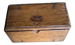 Vintage Singer Tiger Oak Folding Wooden Puzzle Box
