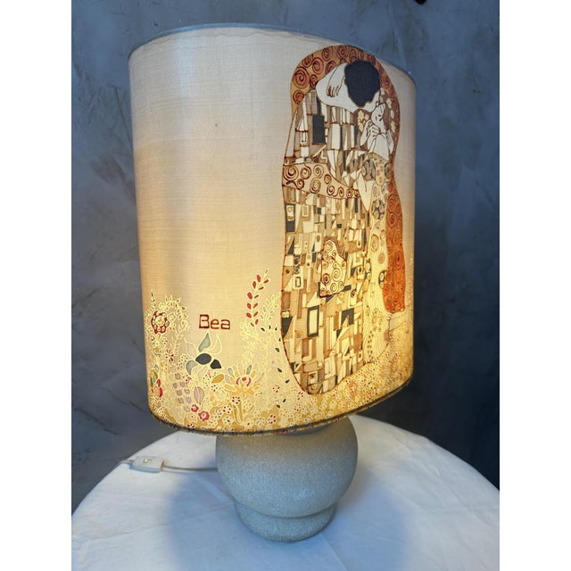 Textile Vintage Table Lamp, 1960s For Sale - Image 7 of 10