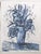 Abstract Floral Still Life Impressionism Pop Art Abstract Indigo Blue Original Painting by Cleo Plowden For Sale - Image 3 of 3
